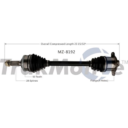Surtrack Axle Cv Axle Shaft, Mz-8192 MZ-8192